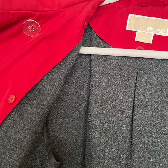 Michael Kors Red Double-Breasted Trench Coat. Size M. - Picture 10 of 10